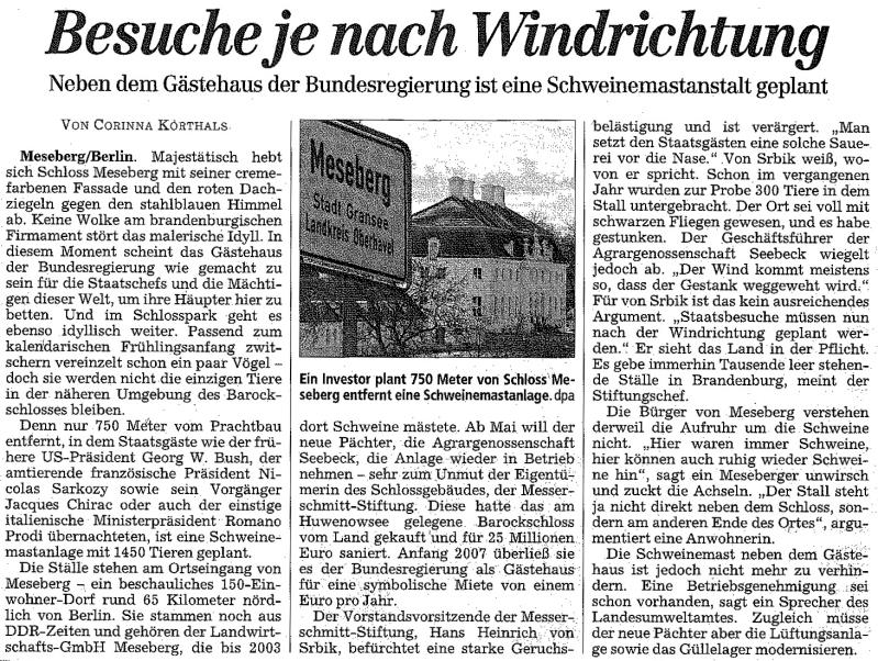 21.03.2009 Hannoversche Allgemeine Zeitung